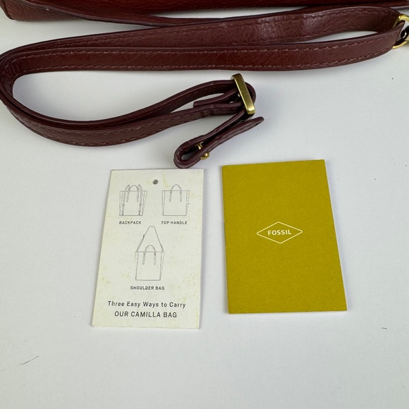 Fossil Camilla Leather Convertible Small Backpack Shoulder Satchel bag - Picture 7 of 8